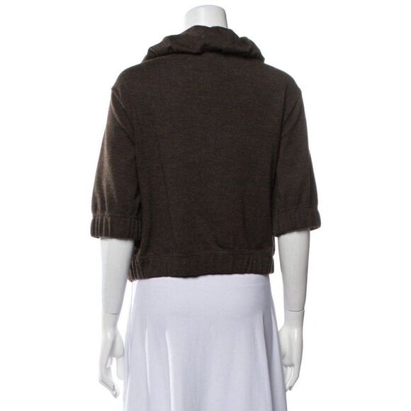 Marc Jacobs Authentic Solid Chocolate Brown Long Sleeve 100% Wool Jacket Small - Picture 3 of 6